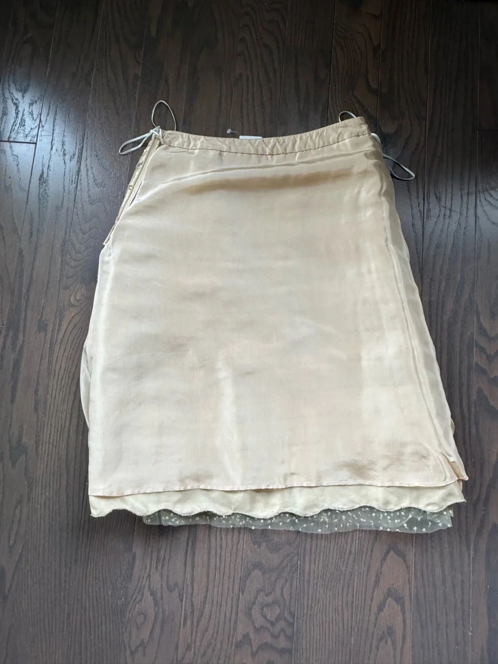 ESCADA Silk Mesh Overlay Tulle Embellished Skirt Size 36